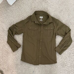 REI Olive Green Casual Shirt